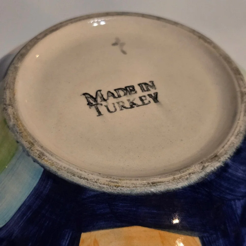 Ikea Protest Bowl Memphis Style designed by Asa Gray Vintage 90s Ceramic Turkey